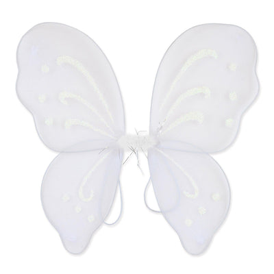 Halloween Nylon Fairy Wings - white - Bulk/12 Wings