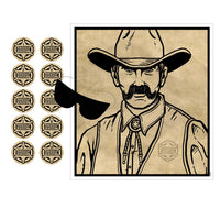 Pin The Badge On The Sheriff Party Game - Bulk 24 Pack