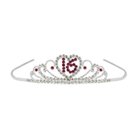 Sweet 16 Royal Rhinestone Birthday Party Tiara - Bulk 6 Pack