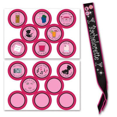 Bachelorette Satin Sash with Badges - Bulk/18 Sashes