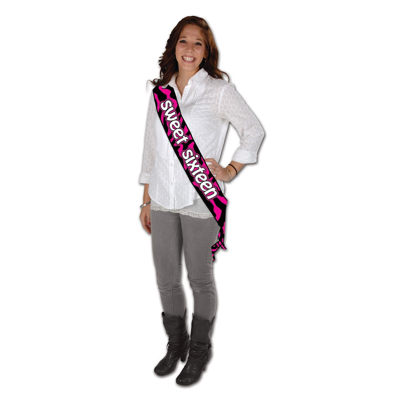 Sweet Sixteen Satin Sash - Bulk 6 Pack