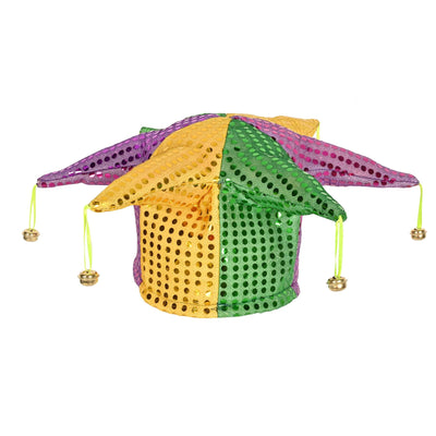 Mardi Gras Glitz 'N Gleam Jester Hat - Bulk 12 Pack