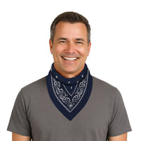 12 Pack Bulk Blue Bandana 22 inch x 22 inch Classic Western & Spirit - view 2