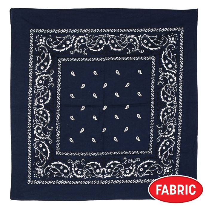 12 Pack Bulk Blue Bandana 22 inch x 22 inch Classic Western & Spirit - view 4