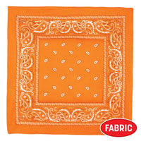 12 Pack Bulk Orange Bandana 22 inch x 22 inch Square Spirit & Western - view 4