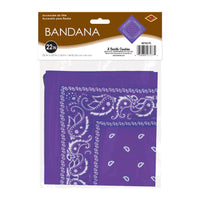 12 Pack Bulk Purple Bandana 22 inch x 22 inch Spirit & Western