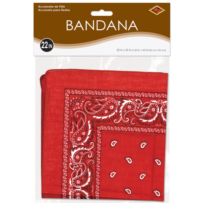 12 Pack Bulk Red Bandana 22 inch x 22 inch Spirit & Western - view 6