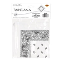 12 Pack Bulk Classic White Bandana 22 inch x 22 inch Versatile Accessory - view 5