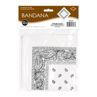 12 Pack Bulk Classic White Bandana 22 inch x 22 inch Versatile Accessory - view 6