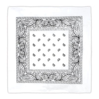 12 Pack Bulk Classic White Bandana 22 inch x 22 inch Versatile Accessory