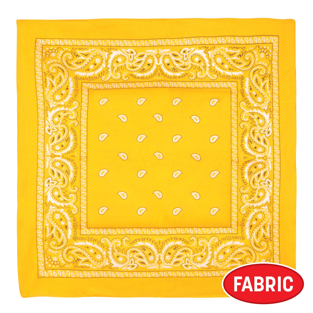 12 Pack Bulk Vibrant Yellow Bandana 22 inch Square
