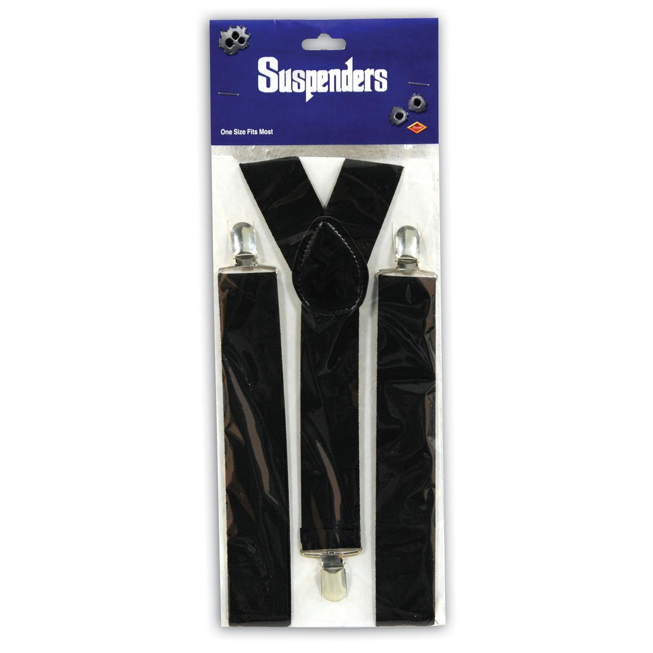 Black Suspenders - Bulk 12 Pack