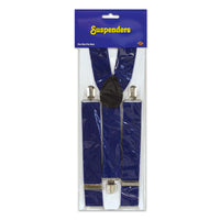 Blue Suspenders - Bulk 12 Pack