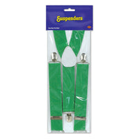 Green Suspenders - Bulk 12 Pack