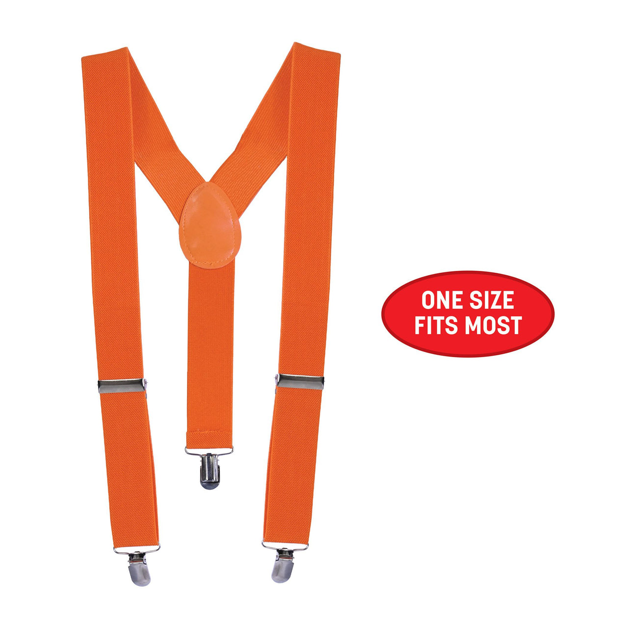 12 Pack Bulk Adjustable Orange Suspenders One Size Fits Most