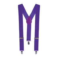 Purple Suspenders - Adjustable One Size Fits Most