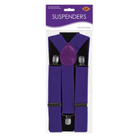 12 Pack Bulk Purple Suspenders Adjustable One Size Fits Most