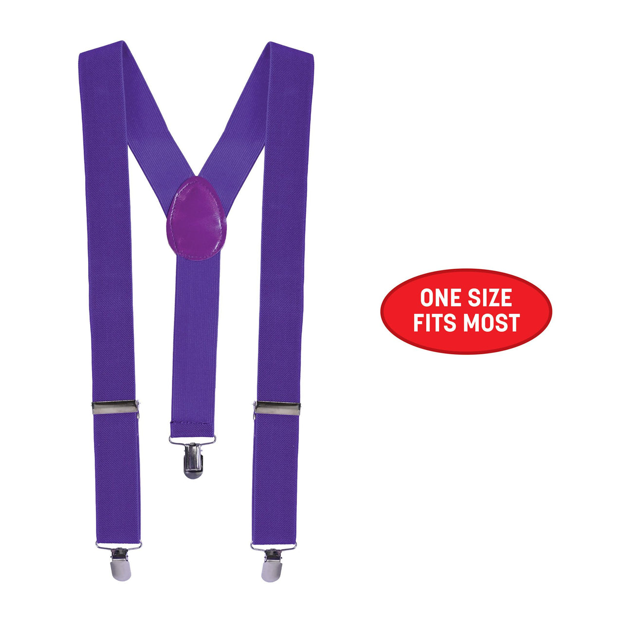 12 Pack Bulk Purple Suspenders Adjustable One Size Fits Most