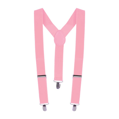 Adjustable Pink Suspenders - One Size Fits Most