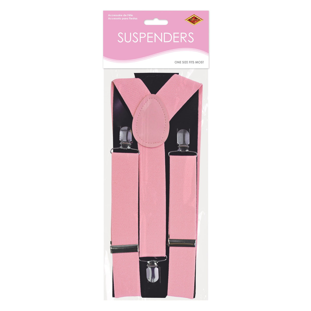 12 Pack Bulk Adjustable Pink Suspenders One Size Fits Most