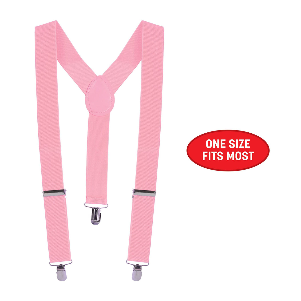 12 Pack Bulk Adjustable Pink Suspenders One Size Fits Most