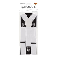 12 Pack Bulk Adjustable White Suspenders One Size Fits Most - view 6