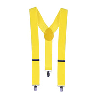 Adjustable Yellow Suspenders - One Size Fits Most