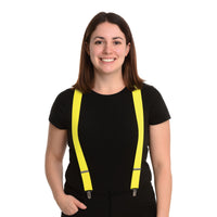 12 Pack Bulk Adjustable Yellow Suspenders One Size Fits Most