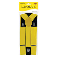 12 Pack Bulk Adjustable Yellow Suspenders One Size Fits Most