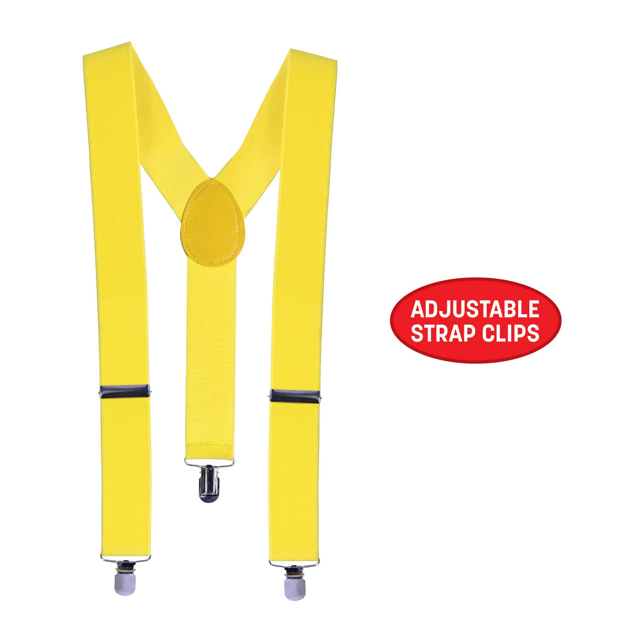 12 Pack Bulk Adjustable Yellow Suspenders One Size Fits Most