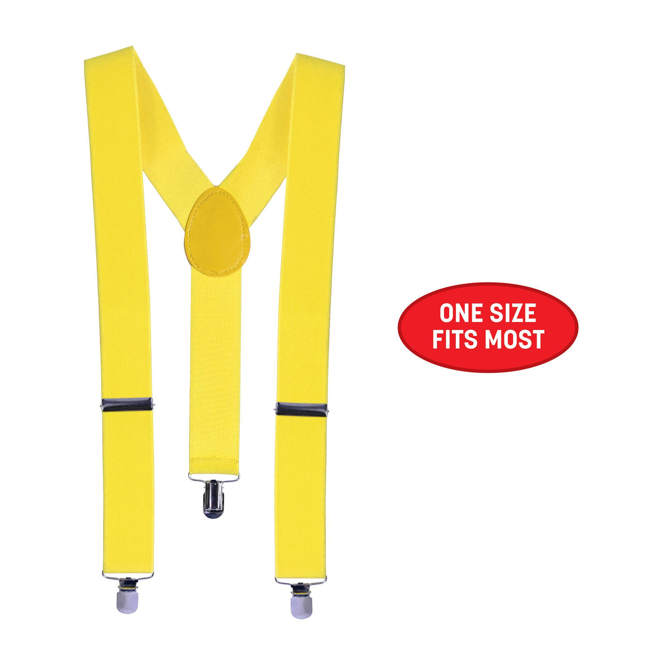 12 Pack Bulk Adjustable Yellow Suspenders One Size Fits Most