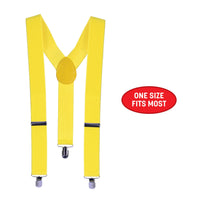 12 Pack Bulk Adjustable Yellow Suspenders One Size Fits Most
