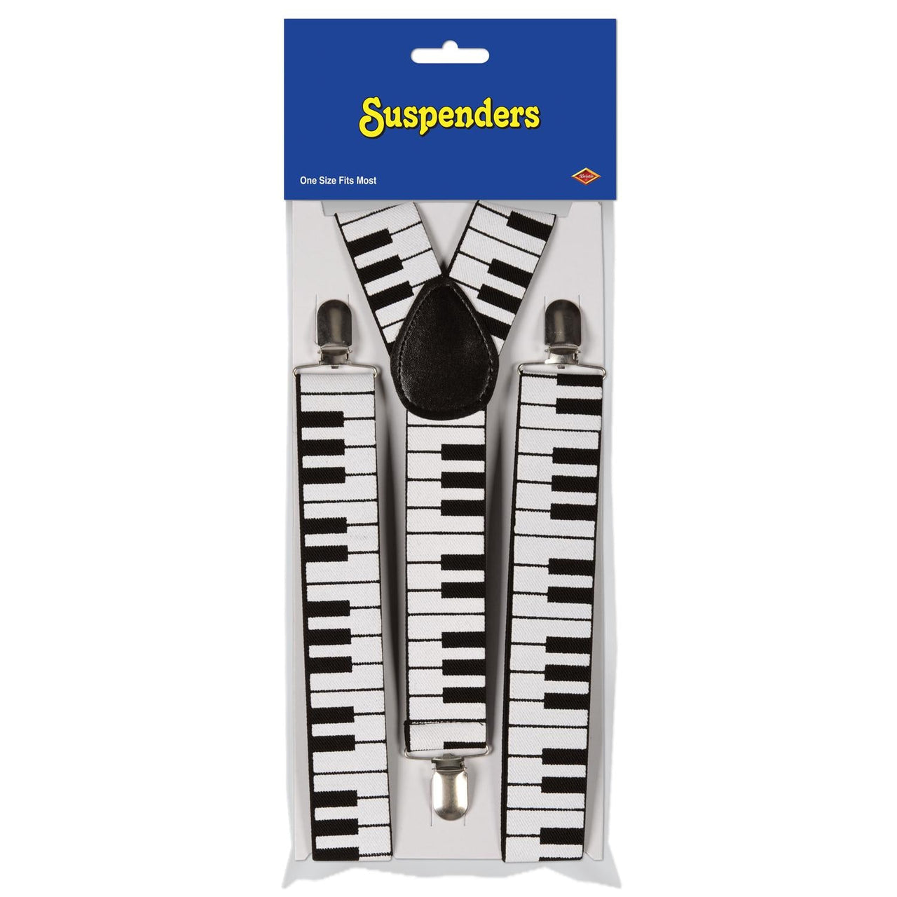 Piano Keyboard Suspenders - Bulk 12 Pack