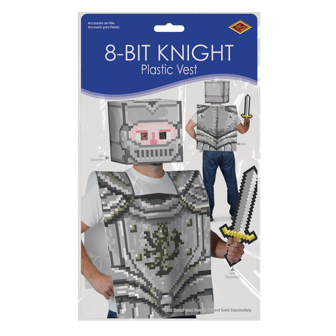 Plastic 8-Bit Knight Vest, party supplies, decorations, The Beistle Company, 8-Bit, Bulk, Other Party Themes, 8-Bit Party Supplies 