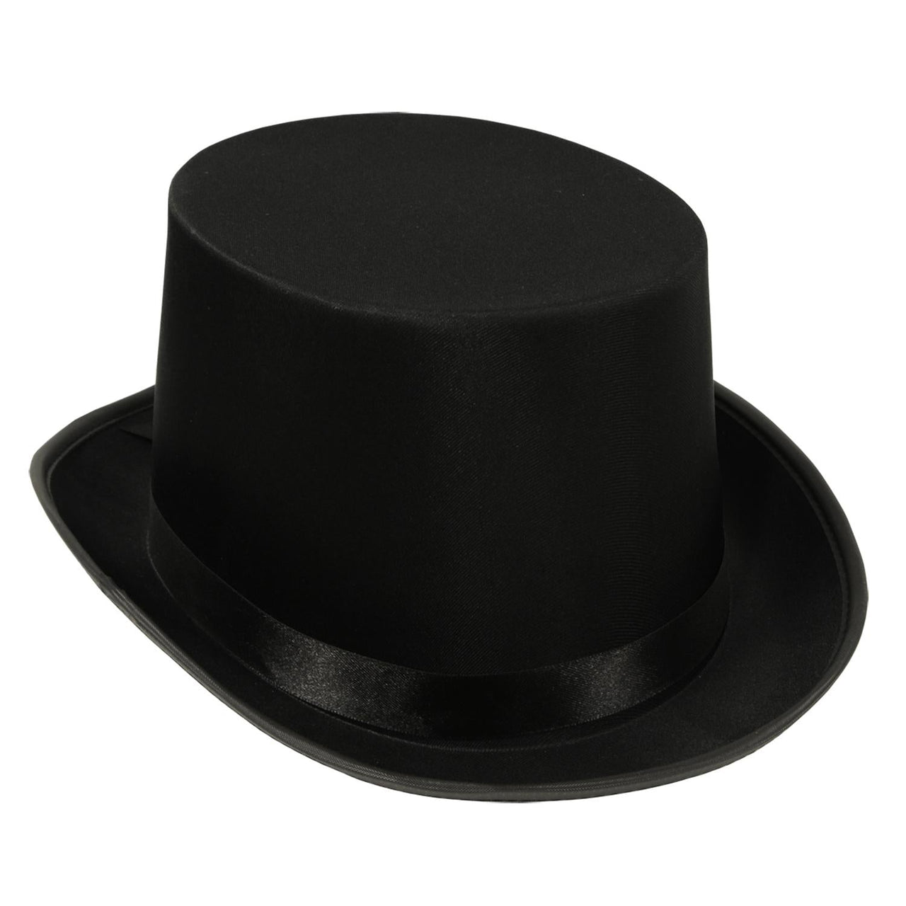 Satin Sleek Top Hat - black - Bulk 6 Pack