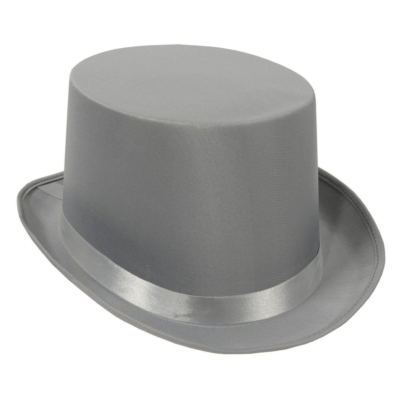 Satin Sleek Top Hat - gray - Bulk 6 Pack