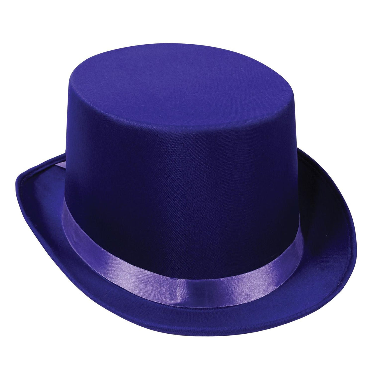 Satin Sleek Top Hat - purple - Bulk 6 Pack
