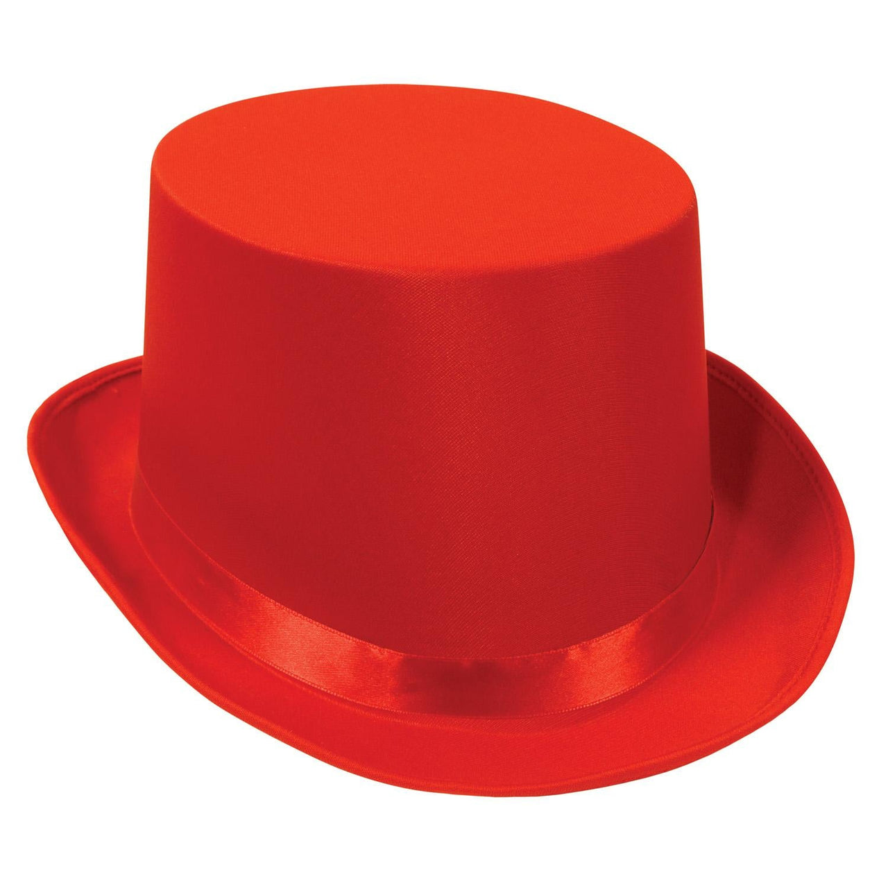 Satin Sleek Top Hat - red - Bulk 6 Pack