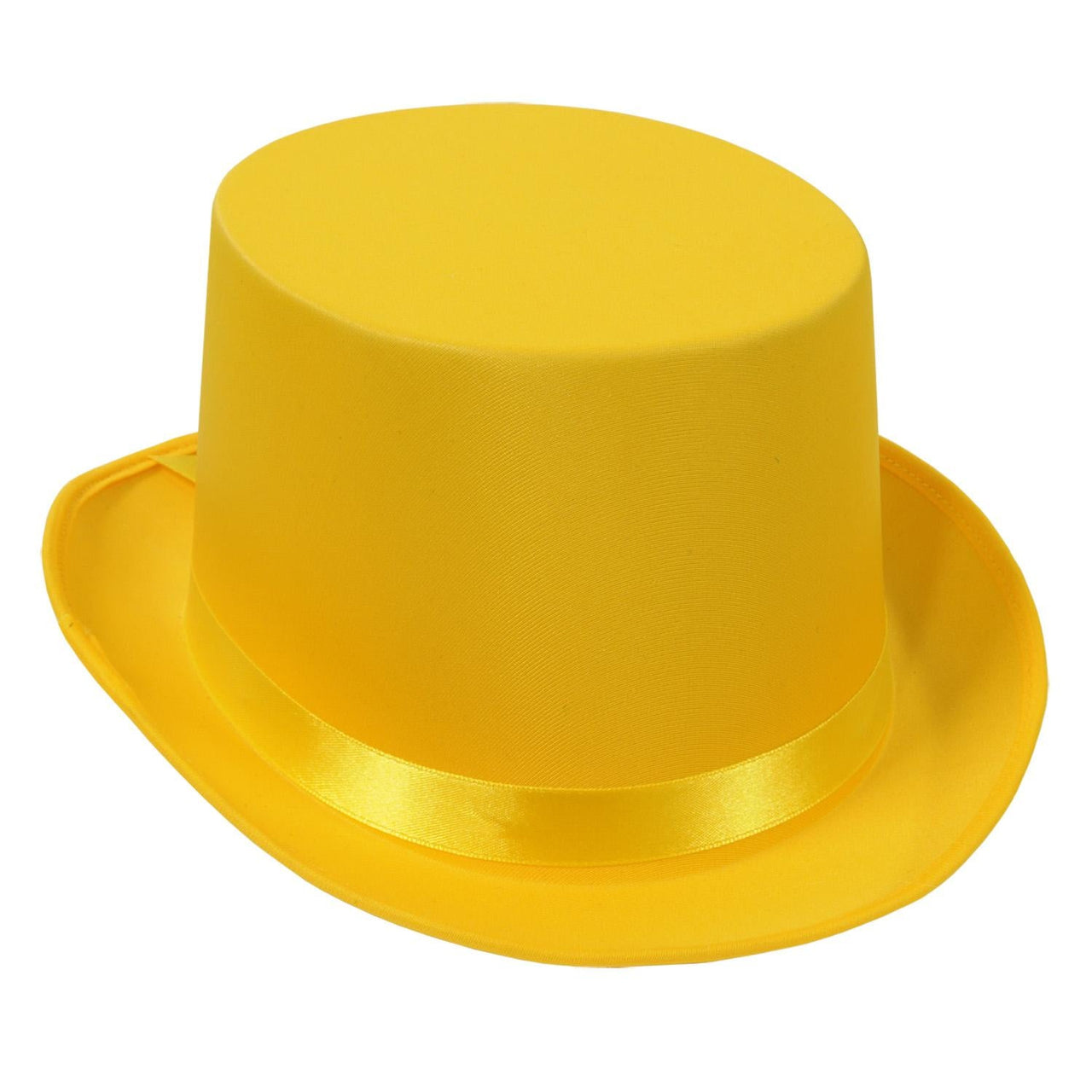 Satin Sleek Top Hat - yellow - Bulk 6 Pack