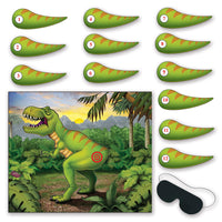 Pin The Tail On The Dinosaur Party Game - Bulk 24 Pack