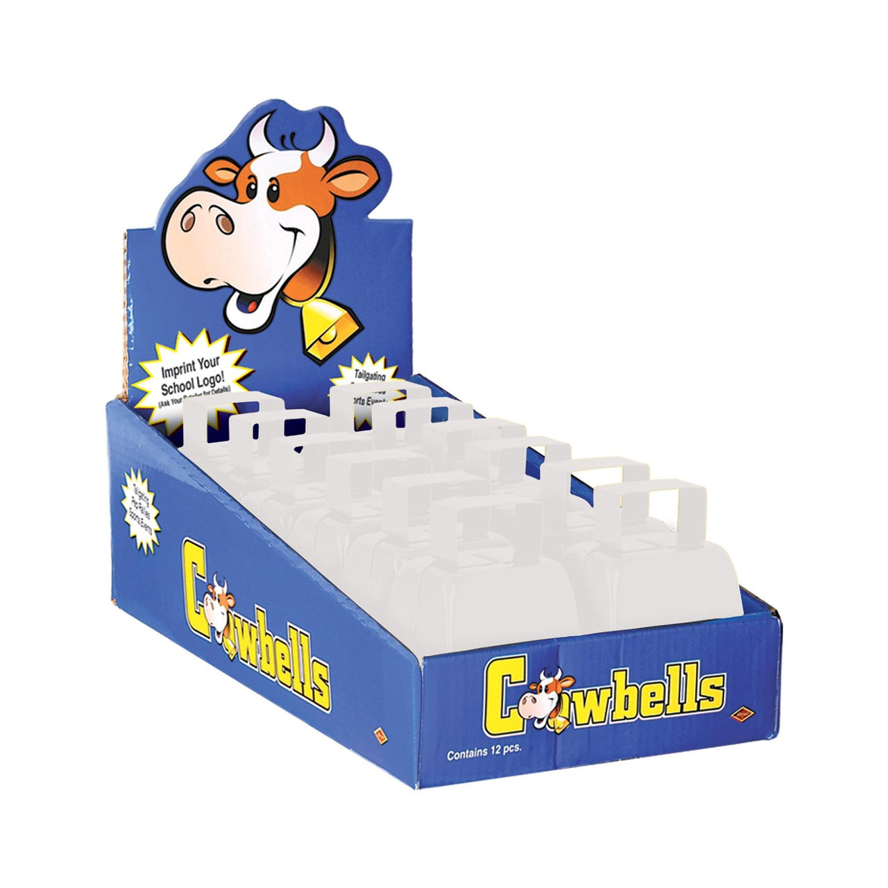 Party Noisemakers - Cowbells, white 