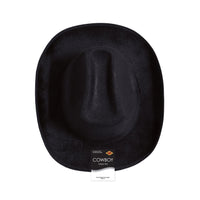 6 Pack Bulk Black Velour Cowboy Hat One Size Fits Most