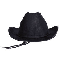 6 Pack Bulk Black Velour Cowboy Hat One Size Fits Most