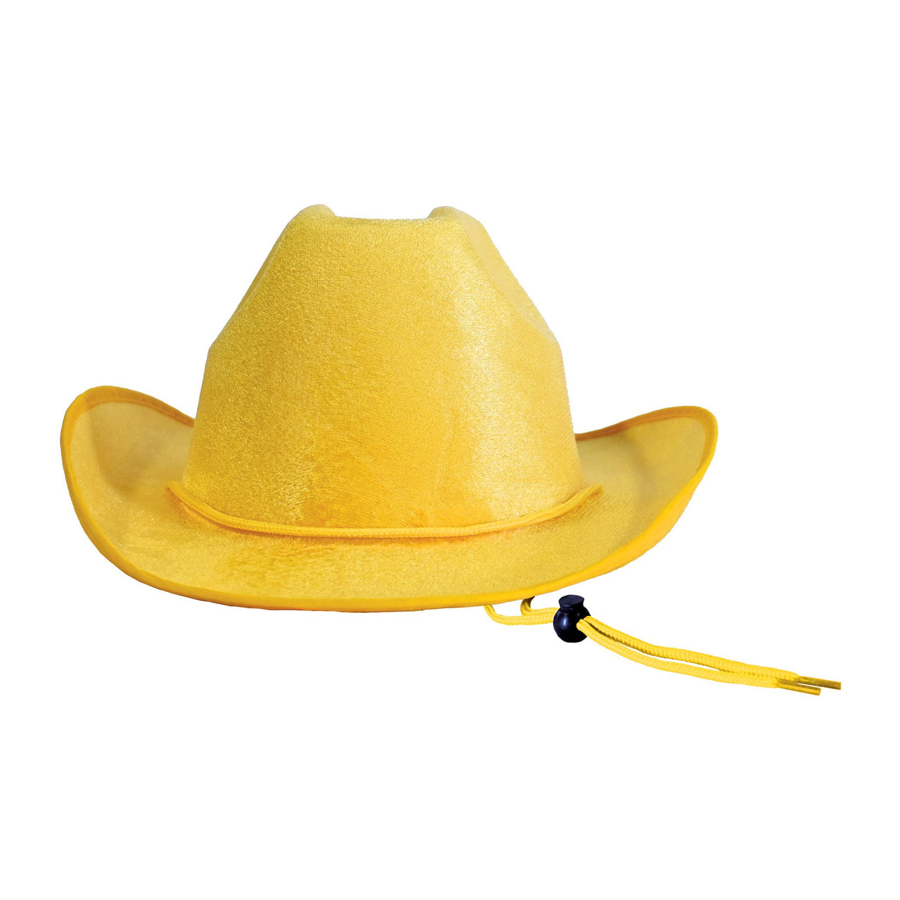 6 Pack Bulk Yellow Velour Cowboy Hat One Size Fits Most