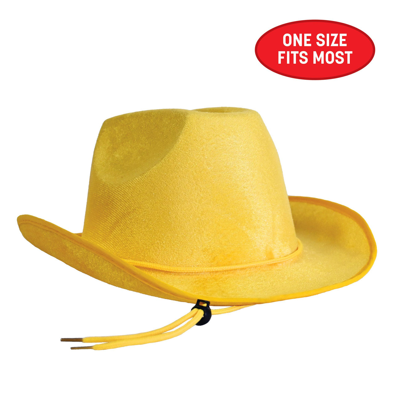 6 Pack Bulk Yellow Velour Cowboy Hat One Size Fits Most