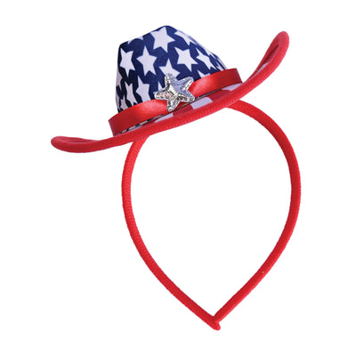 Patriotic Cowboy Hat Headband - Western Fun!