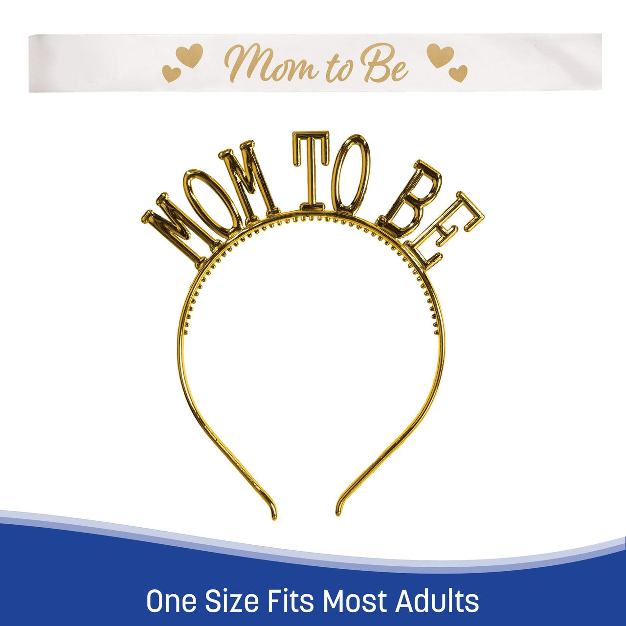 12 Pack Bulk Mom-to-Be Headband & Satin Sash Set Baby Shower Essentials - view 4
