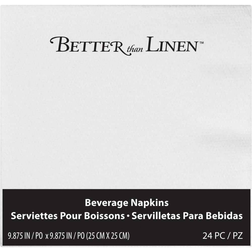 Form & Function - White Beverage Napkin Airlaid (24/Pkg)