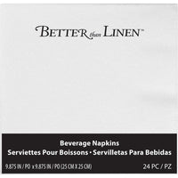 Form & Function - White Beverage Napkin Airlaid (24/Pkg)