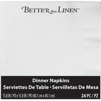 288 pc Bulk White Better than Linen Dinner Napkins
